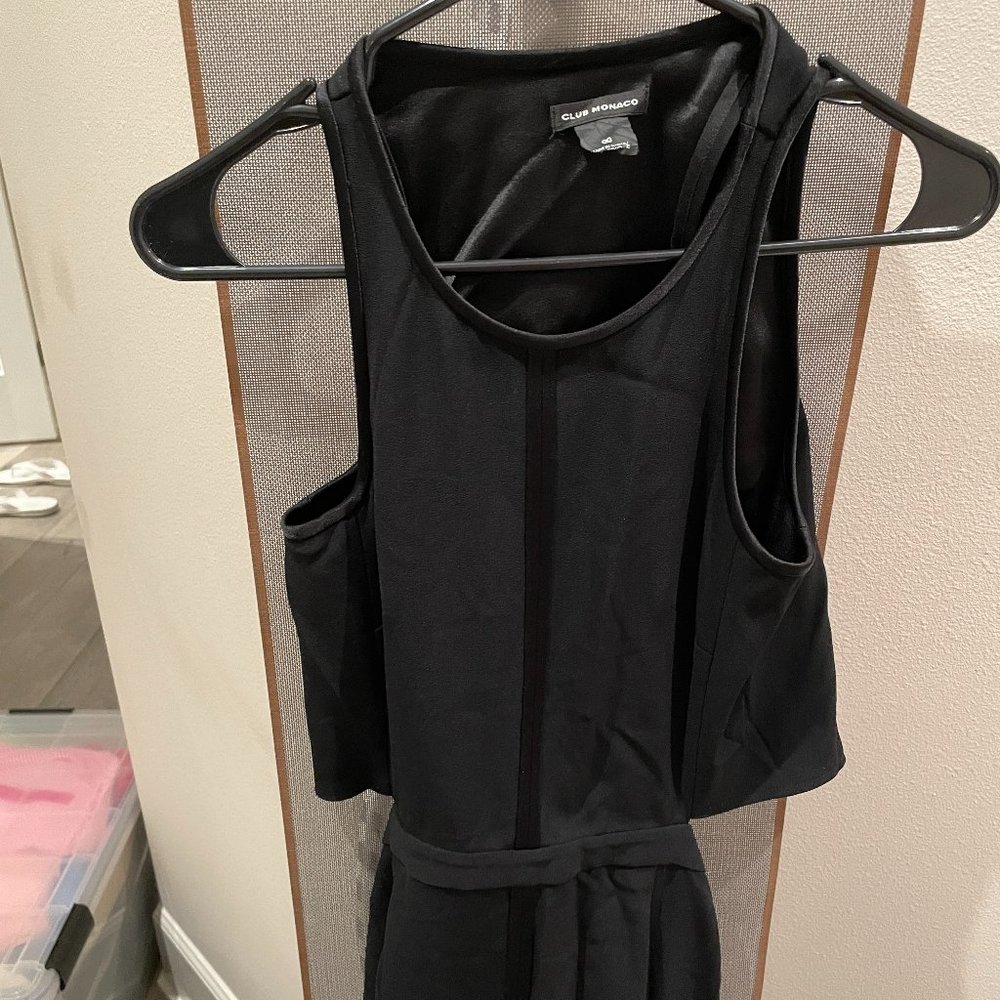 club monaco black dress cutout size 00